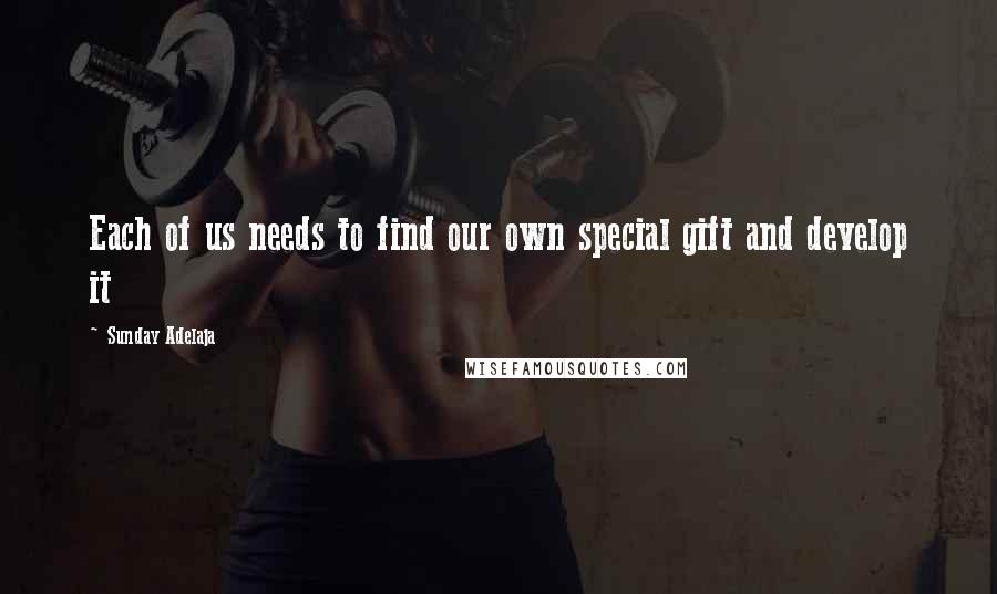 Sunday Adelaja Quotes: Each of us needs to find our own special gift and develop it