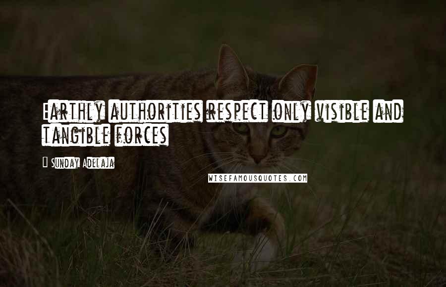 Sunday Adelaja Quotes: Earthly authorities respect only visible and tangible forces