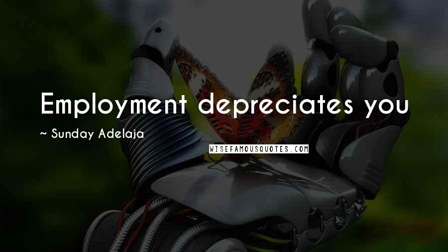 Sunday Adelaja Quotes: Employment depreciates you