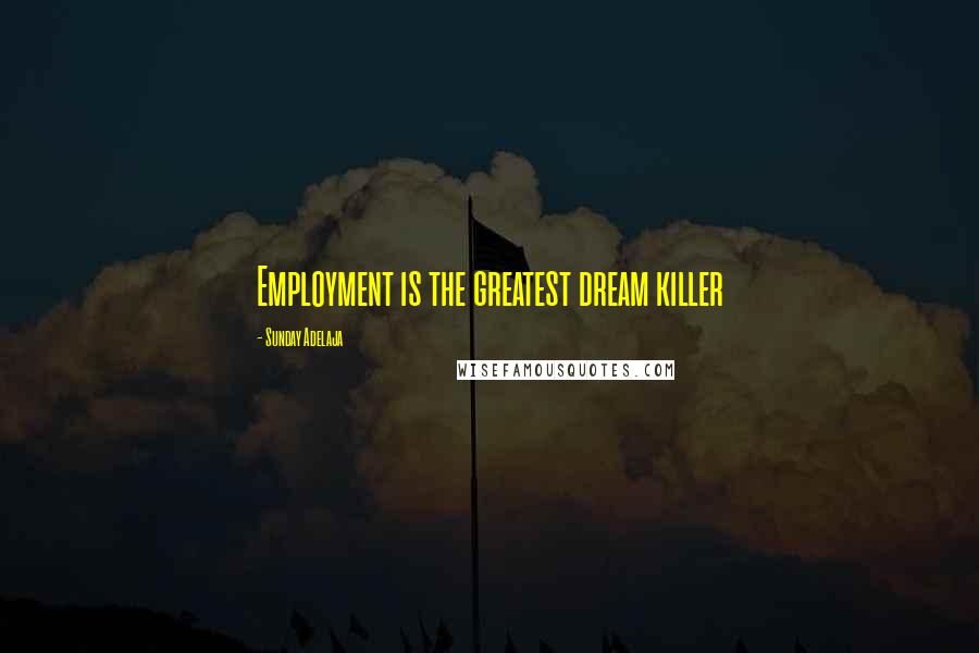 Sunday Adelaja Quotes: Employment is the greatest dream killer