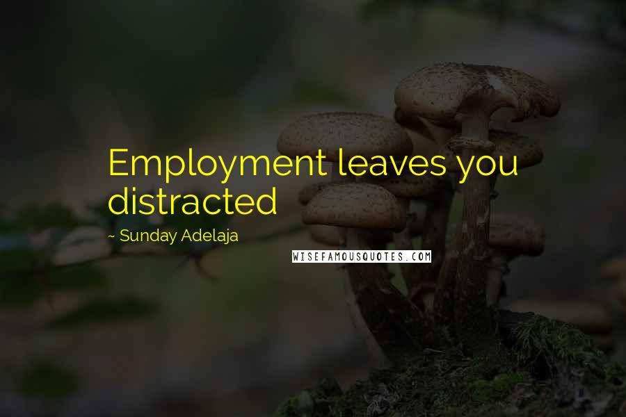 Sunday Adelaja Quotes: Employment leaves you distracted