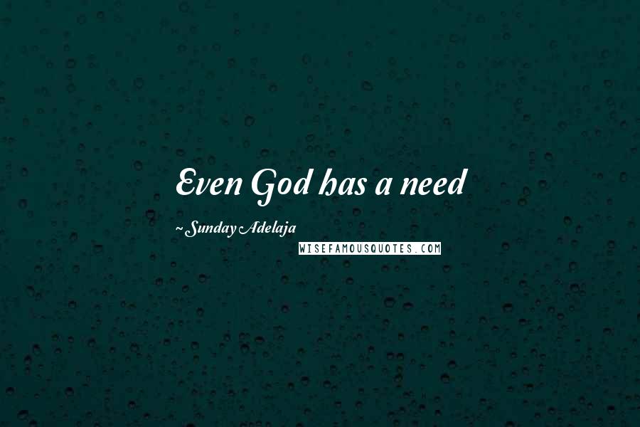 Sunday Adelaja Quotes: Even God has a need