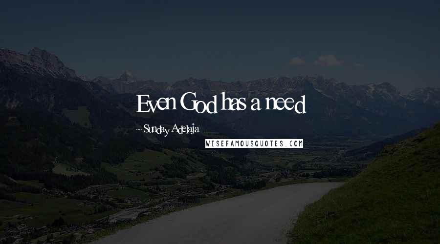 Sunday Adelaja Quotes: Even God has a need
