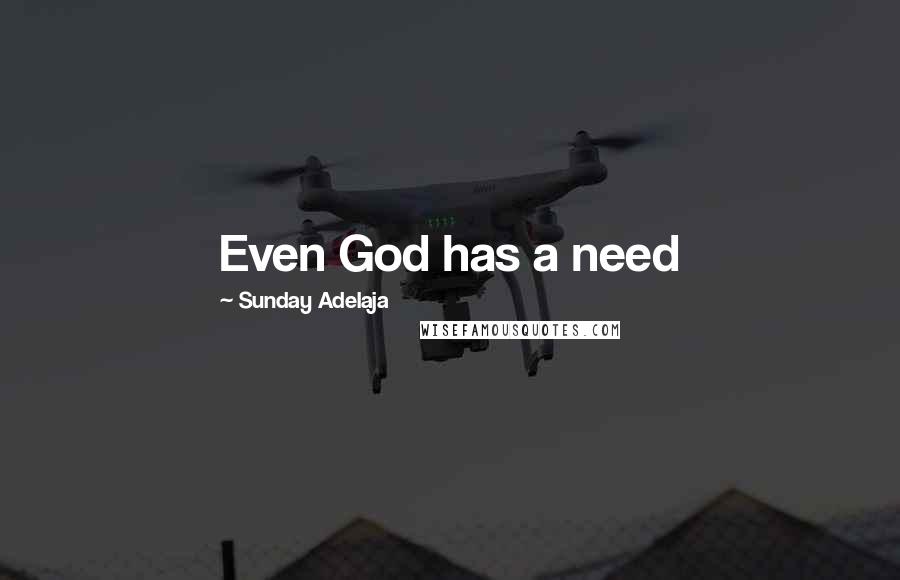Sunday Adelaja Quotes: Even God has a need