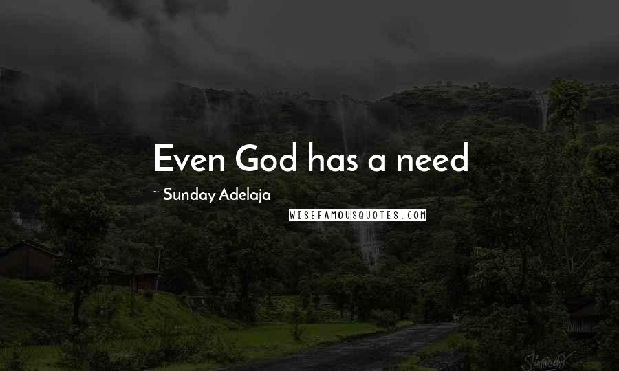 Sunday Adelaja Quotes: Even God has a need