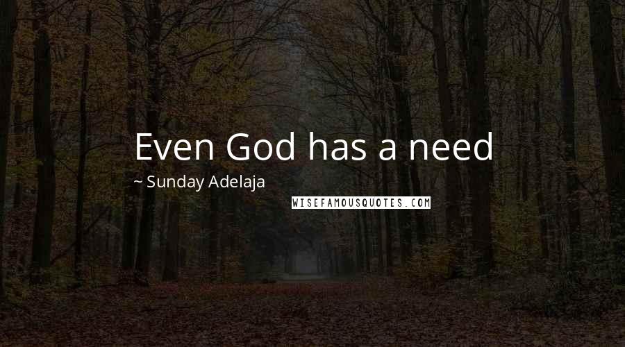 Sunday Adelaja Quotes: Even God has a need