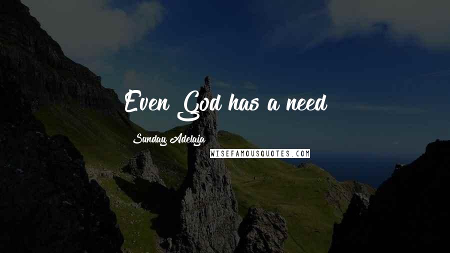 Sunday Adelaja Quotes: Even God has a need