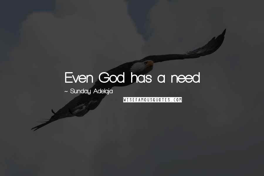 Sunday Adelaja Quotes: Even God has a need