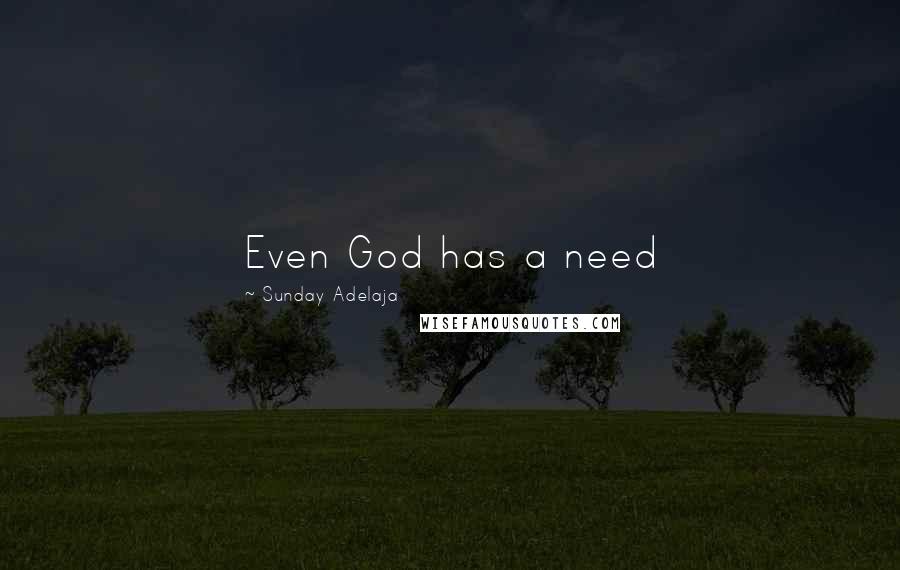 Sunday Adelaja Quotes: Even God has a need