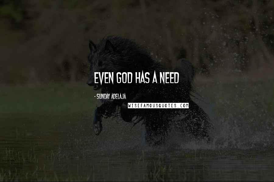 Sunday Adelaja Quotes: Even God has a need