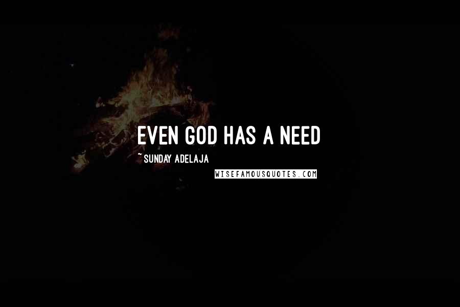 Sunday Adelaja Quotes: Even God has a need