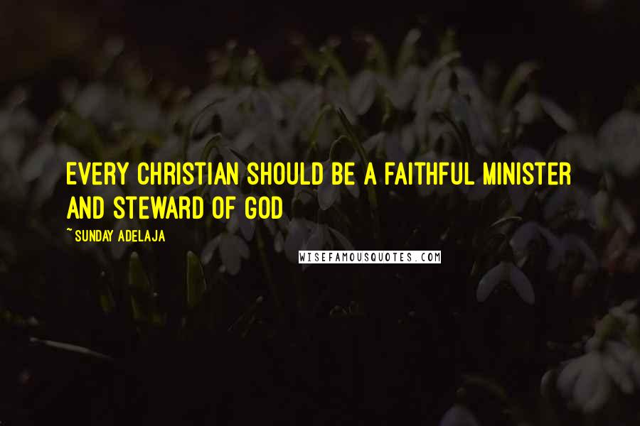 Sunday Adelaja Quotes: Every Christian should be a faithful minister and steward of God