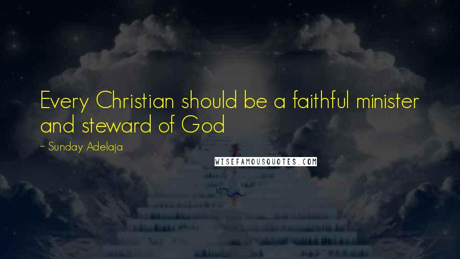 Sunday Adelaja Quotes: Every Christian should be a faithful minister and steward of God