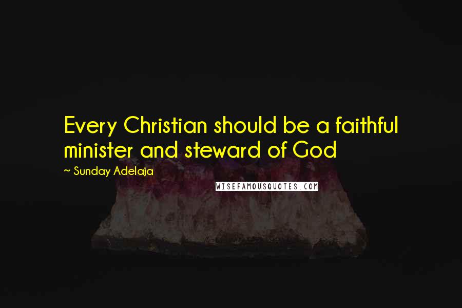 Sunday Adelaja Quotes: Every Christian should be a faithful minister and steward of God