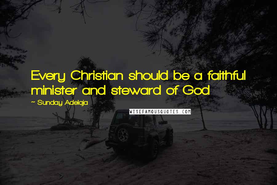 Sunday Adelaja Quotes: Every Christian should be a faithful minister and steward of God