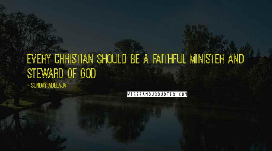Sunday Adelaja Quotes: Every Christian should be a faithful minister and steward of God