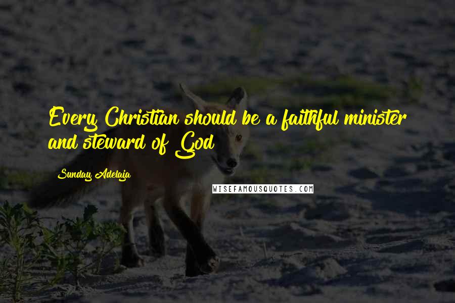 Sunday Adelaja Quotes: Every Christian should be a faithful minister and steward of God