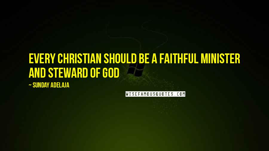 Sunday Adelaja Quotes: Every Christian should be a faithful minister and steward of God
