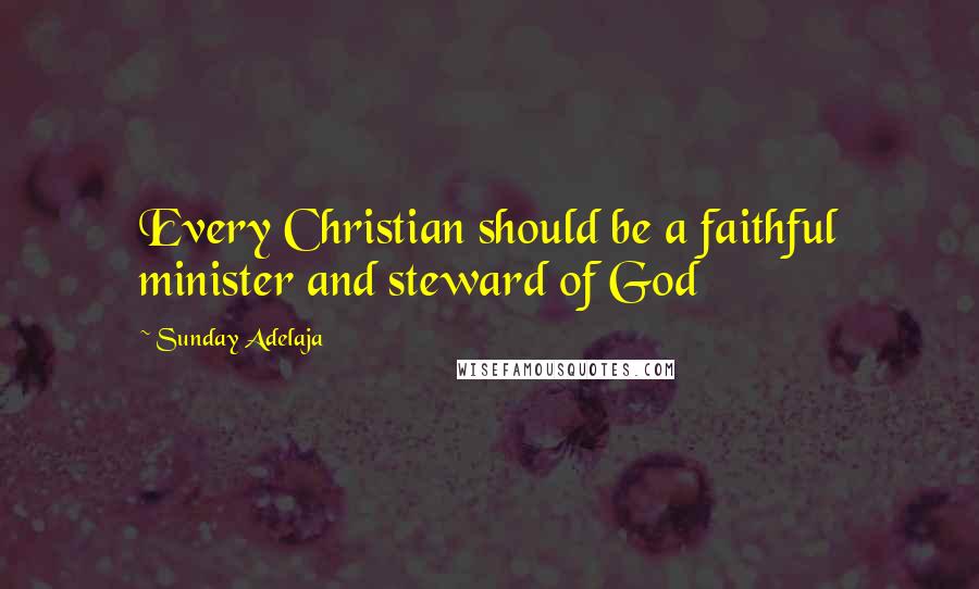 Sunday Adelaja Quotes: Every Christian should be a faithful minister and steward of God