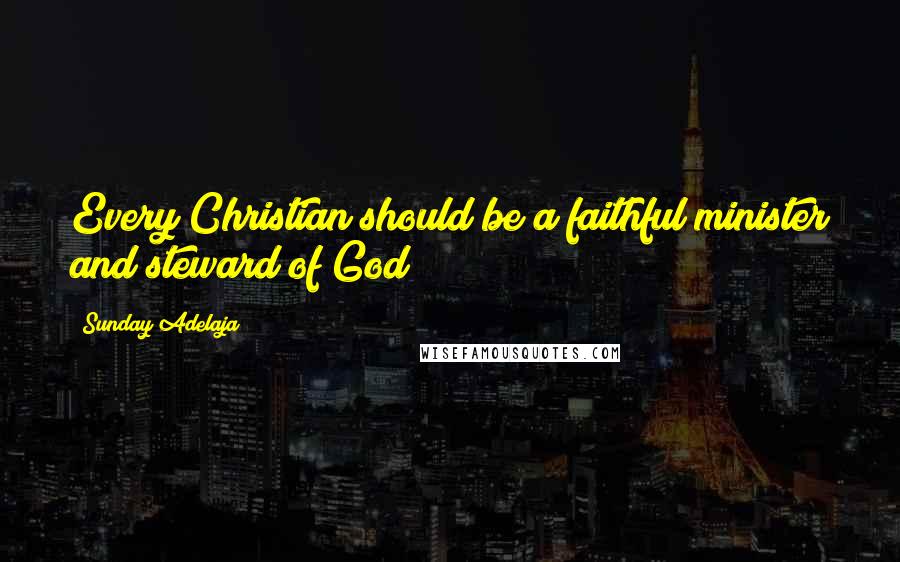 Sunday Adelaja Quotes: Every Christian should be a faithful minister and steward of God