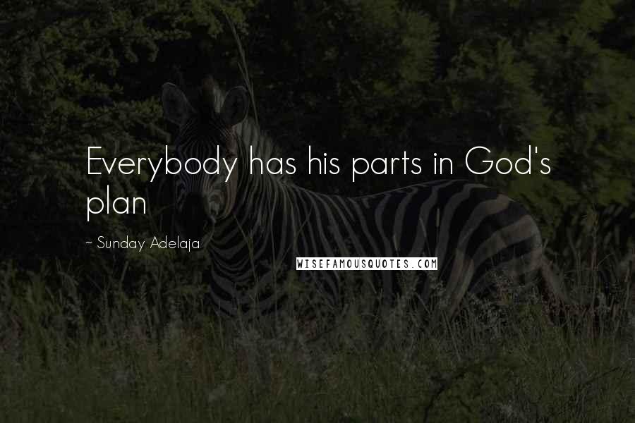 Sunday Adelaja Quotes: Everybody has his parts in God's plan