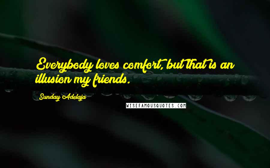 Sunday Adelaja Quotes: Everybody loves comfort, but that is an illusion my friends.