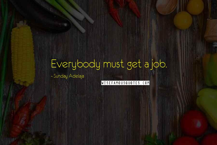 Sunday Adelaja Quotes: Everybody must get a job.