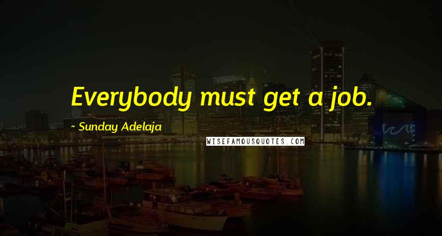 Sunday Adelaja Quotes: Everybody must get a job.