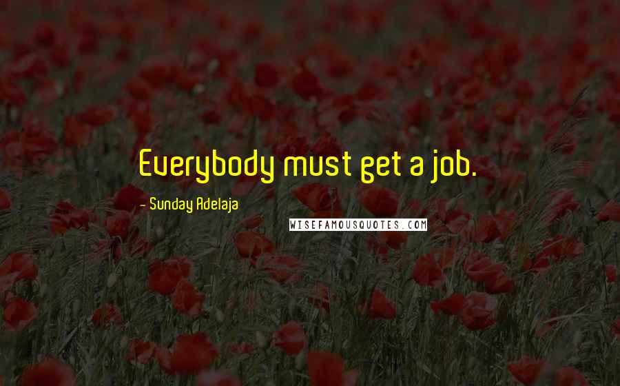 Sunday Adelaja Quotes: Everybody must get a job.