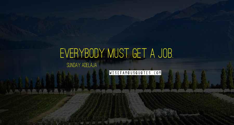 Sunday Adelaja Quotes: Everybody must get a job.