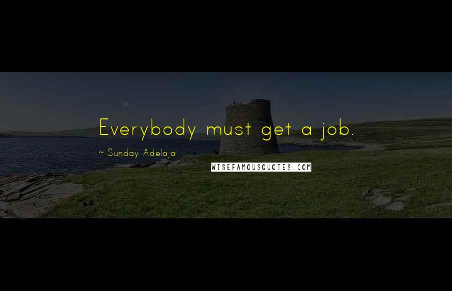 Sunday Adelaja Quotes: Everybody must get a job.