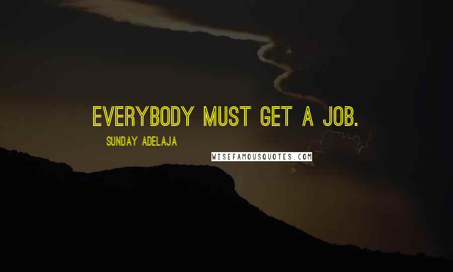 Sunday Adelaja Quotes: Everybody must get a job.