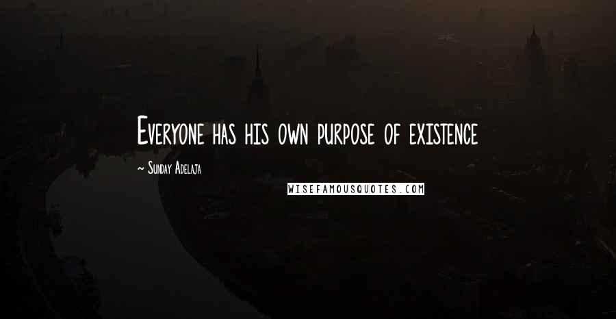 Sunday Adelaja Quotes: Everyone has his own purpose of existence