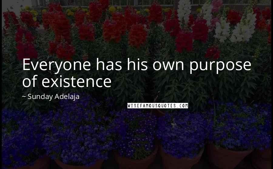 Sunday Adelaja Quotes: Everyone has his own purpose of existence