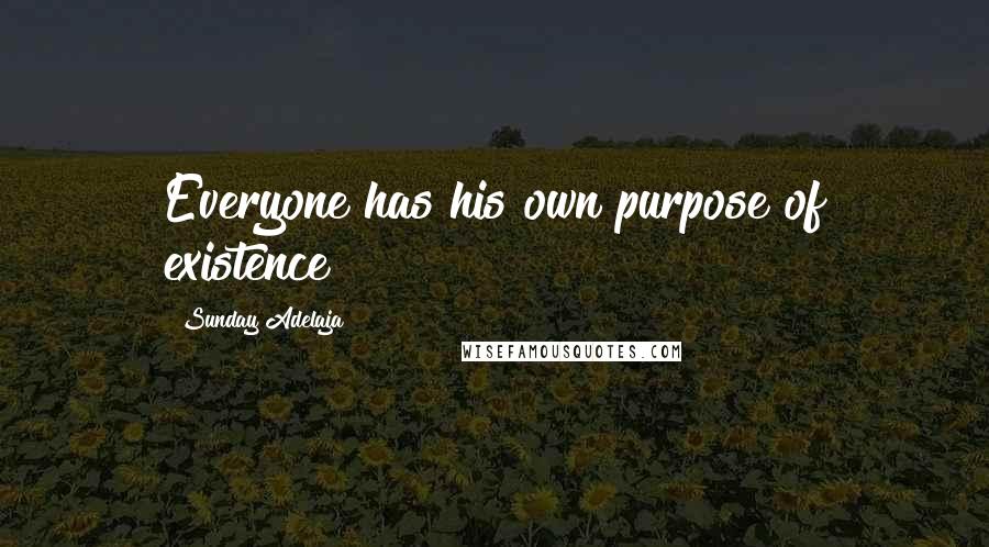 Sunday Adelaja Quotes: Everyone has his own purpose of existence