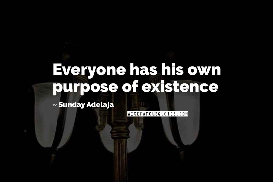 Sunday Adelaja Quotes: Everyone has his own purpose of existence