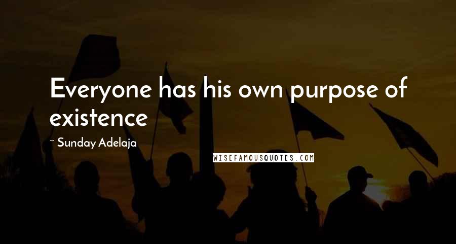 Sunday Adelaja Quotes: Everyone has his own purpose of existence