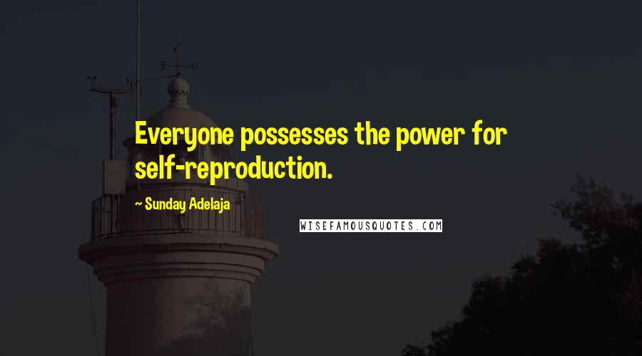 Sunday Adelaja Quotes: Everyone possesses the power for self-reproduction.