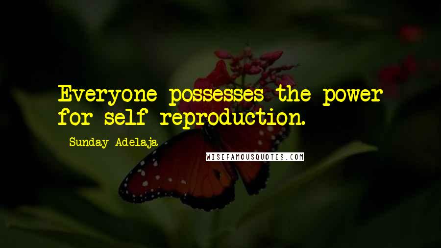 Sunday Adelaja Quotes: Everyone possesses the power for self-reproduction.
