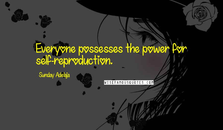 Sunday Adelaja Quotes: Everyone possesses the power for self-reproduction.