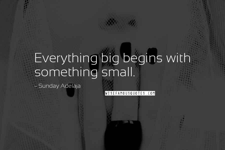 Sunday Adelaja Quotes: Everything big begins with something small.