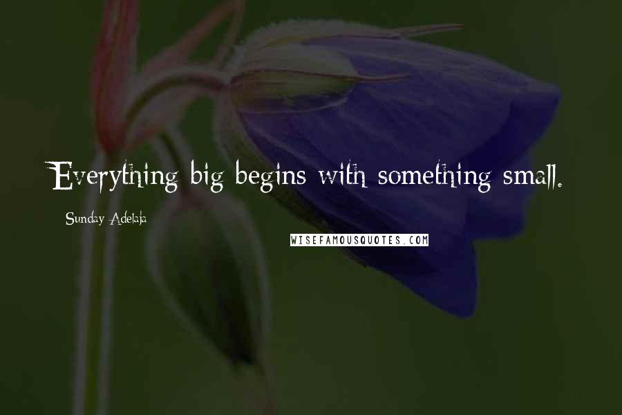 Sunday Adelaja Quotes: Everything big begins with something small.