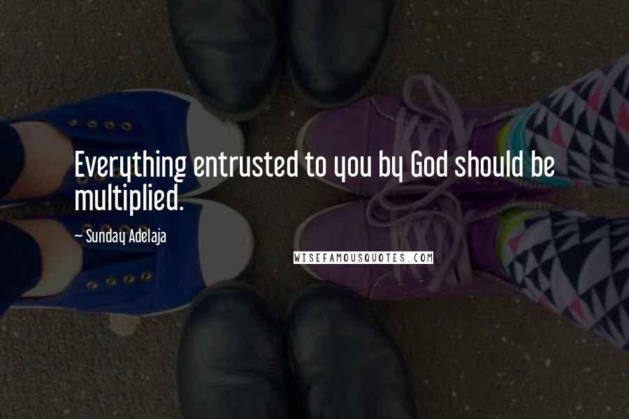 Sunday Adelaja Quotes: Everything entrusted to you by God should be multiplied.