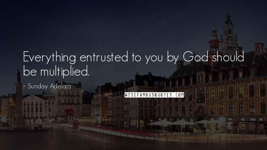 Sunday Adelaja Quotes: Everything entrusted to you by God should be multiplied.