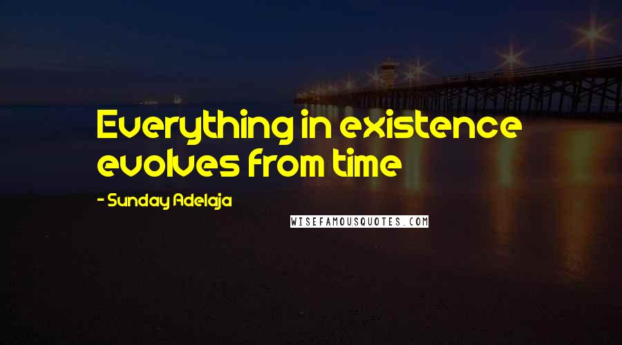 Sunday Adelaja Quotes: Everything in existence evolves from time