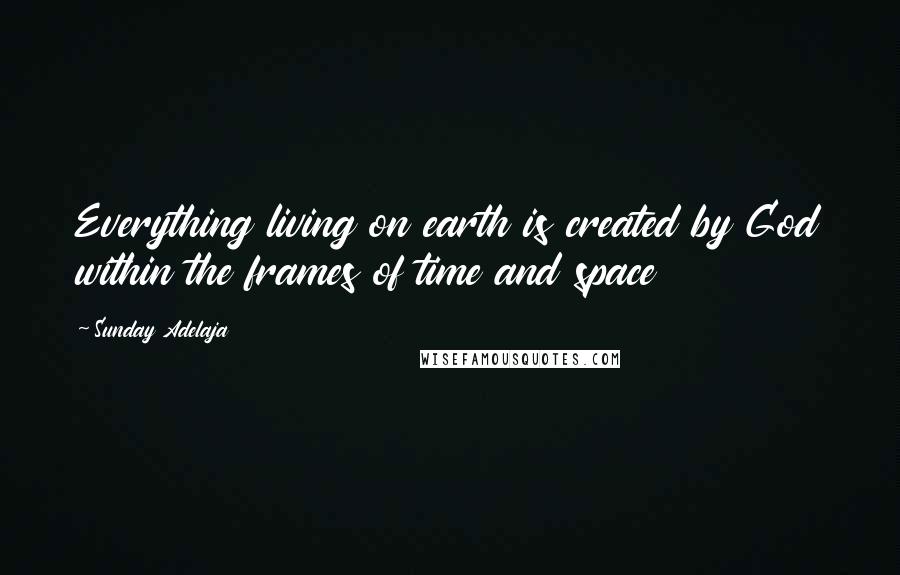 Sunday Adelaja Quotes: Everything living on earth is created by God within the frames of time and space