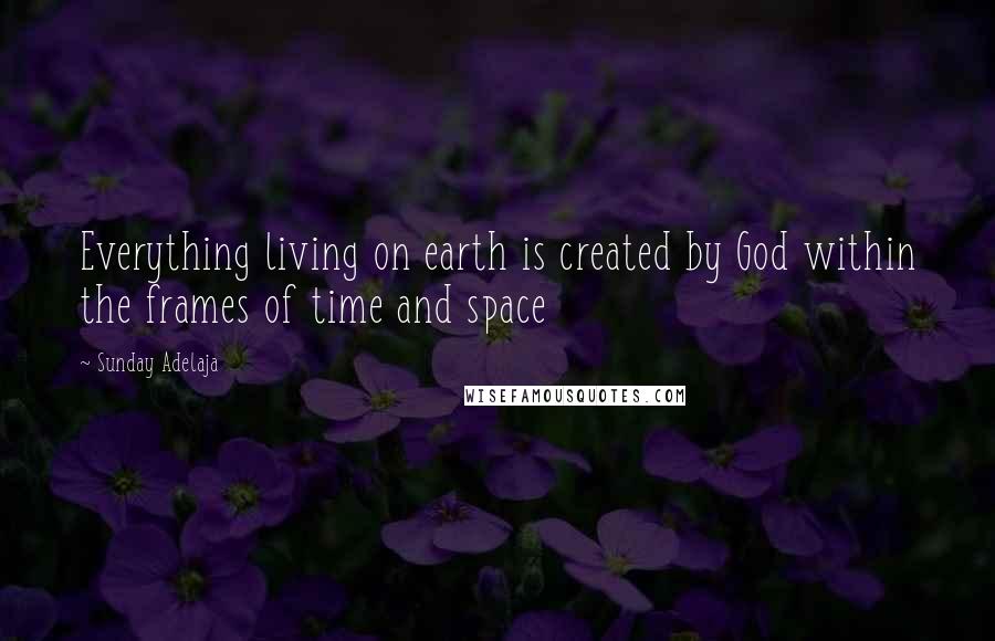 Sunday Adelaja Quotes: Everything living on earth is created by God within the frames of time and space