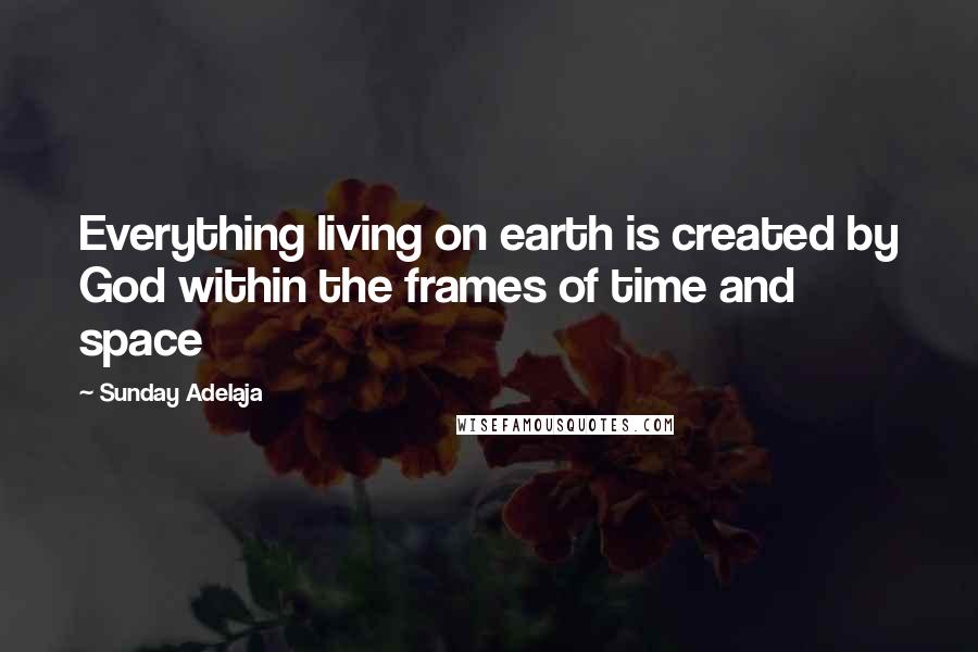 Sunday Adelaja Quotes: Everything living on earth is created by God within the frames of time and space