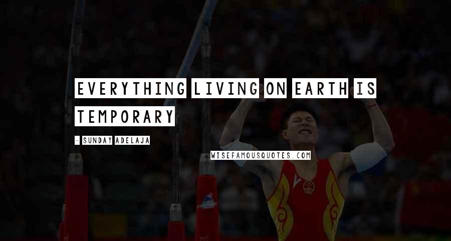 Sunday Adelaja Quotes: Everything living on earth is temporary