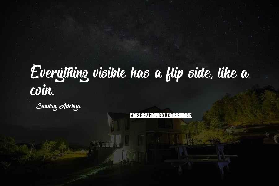 Sunday Adelaja Quotes: Everything visible has a flip side, like a coin.
